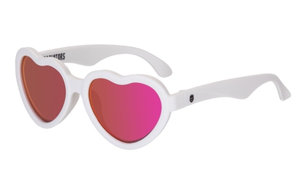 Babiators Polarized Hearts: The Sweethearts I Pink Mirrored Lenses I 0-2 años