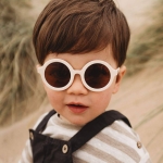 Babiators Original Euro Round: Sweet Cream I Smoke Lenses I 0-2 años