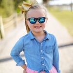 Babiators Polarizado Navigator: Jet Black | Cobalt Mirrored Lenses | 6+ años