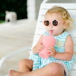 Babiators Original Euro Round: Peachy Keen I Smoke Lenses I 3-5 años